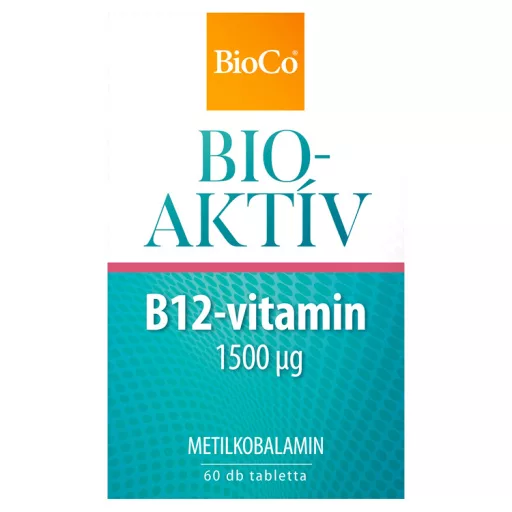 BioCo Bioaktív B12-vitamin 1500 mcg tabletta 60 db
