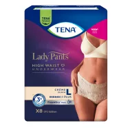 TENA Lady Pants Plus inkontinencia fehérnemű krém L 8 db