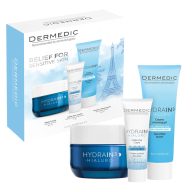 Dermedic Hydrain3 Hialuro hidratáló éjszakai arcápoló csomag 50+25+7 ml