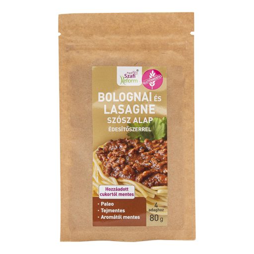 Szafi Reform bolognai és lasagne szósz alappor édesítőszerrel 80 g