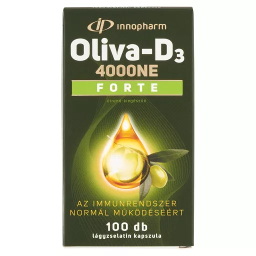 InnoPharm Oliva-D3 4000 NE Forte lágyzselatin kapszula 100 db