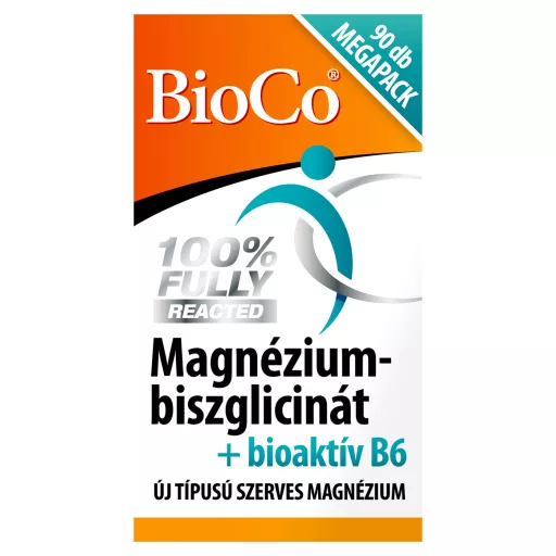 BioCo magnézium-biszglicinát + bioaktív B6-vitamin tabletta 90 db