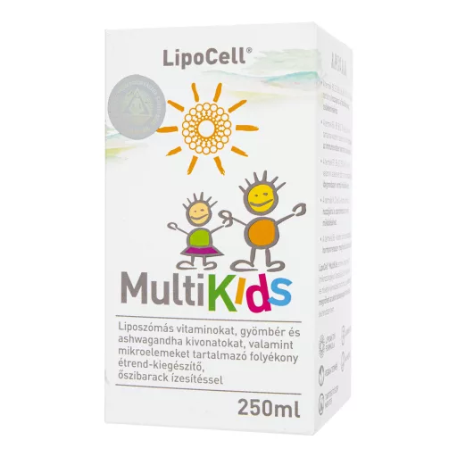 LipoCell Multikids szirup őszibarack ízű 250 ml