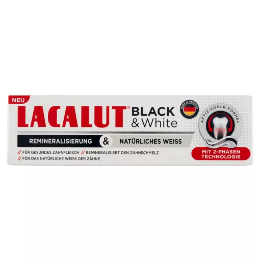 Lacalut Black and White fogkrém 75 ml