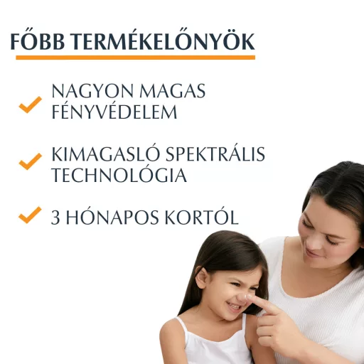 Eucerin Sun Kids Sensitive Protect Dry Touch gyermek napozó gél-krém SPF50+ 200 ml