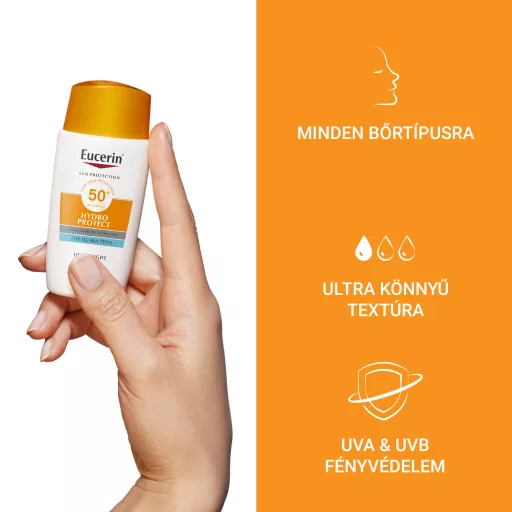 Eucerin Sun Hydro-Protect ultra könnyű napozó fluid arcra SPF50+ 50 ml