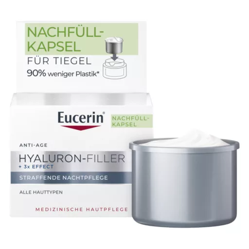 Eucerin Hyaluron-Filler ráncfeltöltő éjszakai arckrém öko-utántöltő 50 ml