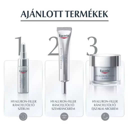 Eucerin Hyaluron-Filler ráncfeltöltő nappali arckrém SPF15 öko-utántöltő 50 ml