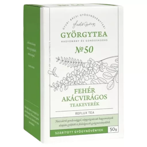 Györgytea fehér akácvirágos szálas teakeverék - reflux tea 50 g