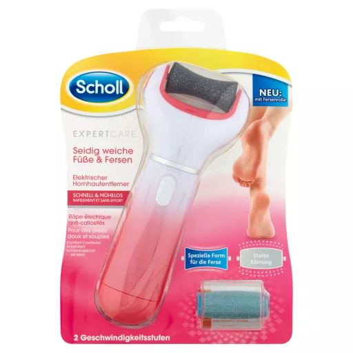 Scholl Velvet elektromos talpreszelő pótfejekkel pink