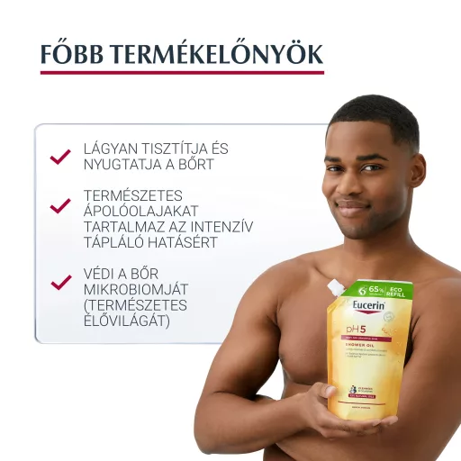 Eucerin pH5 olajtusfürdő öko-utántöltő 400 ml 