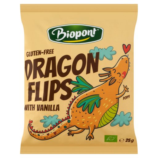 Biopont Dragon flips Bio Kukorica snack vaniíliás ízesítésű 25 g