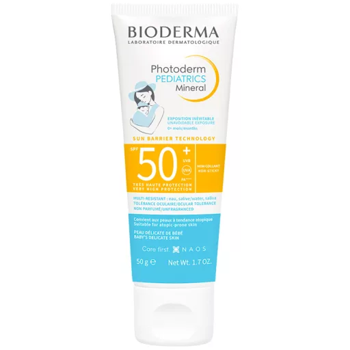 Bioderma Photoderm Pediatrics Mineral SPF50+ fényvédő krém babáknak 50 g