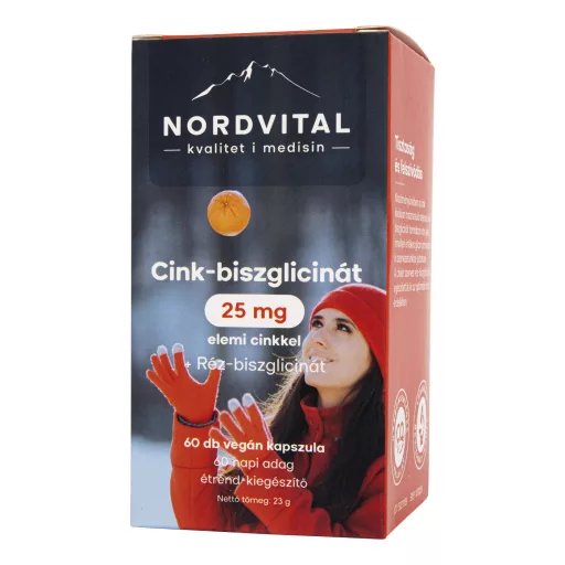 Nordvital Cink-biszglicinát 25 mg kapszula 60 db