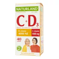   Naturland 1000 mg C-vitamin + 4000 NE D-vitamin tabletta 40 db