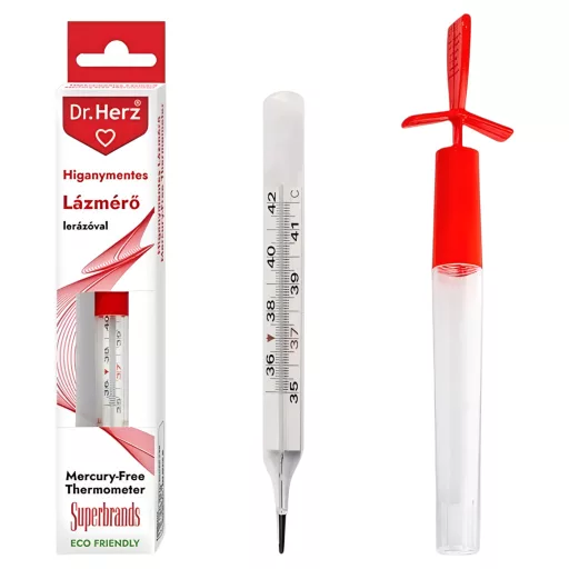 Dr.Herz lázmérő higanymentes lezáróval 
