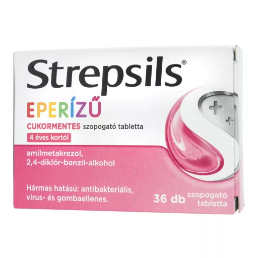 Strepsils eperízű cukormentes szopogató tabletta 36 db