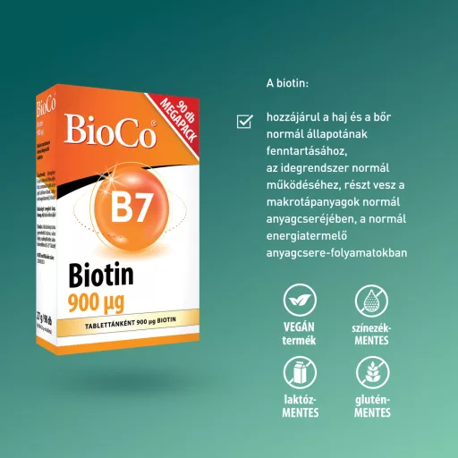 BioCo Biotin 900 mcg tabletta megapack 90 db