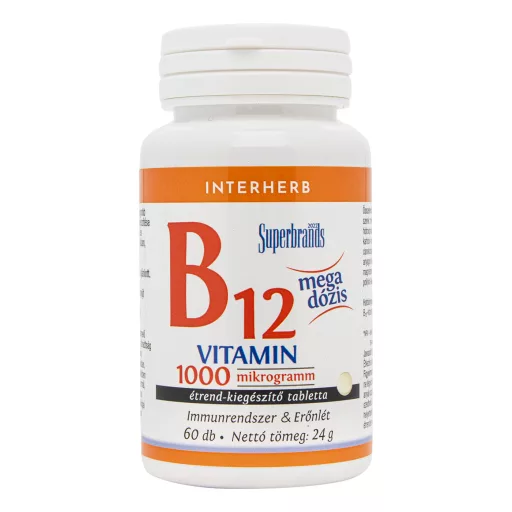 Interherb B12-vitamin 1000 mcg tabletta 60 db