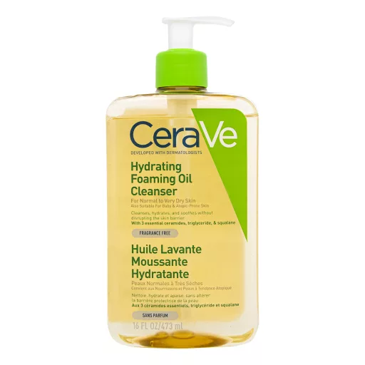 CeraVe Hidratáló habzó olajos tisztító arcra és testre 473 ml
