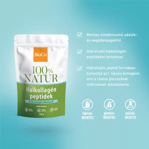 BioCo 100% Natur Halkollagén peptidek tasakos por 150 g