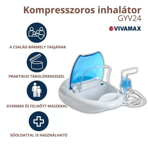 Vivamax V24 Kompresszoros inhalátor tároló rekesszel