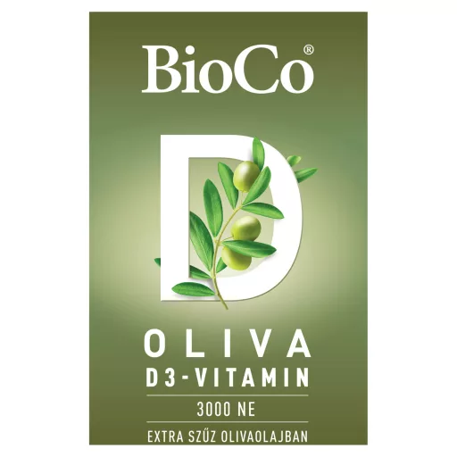 BioCo Oliva D3-vitamin 3000NE lágyzselatin kapszula 60 db