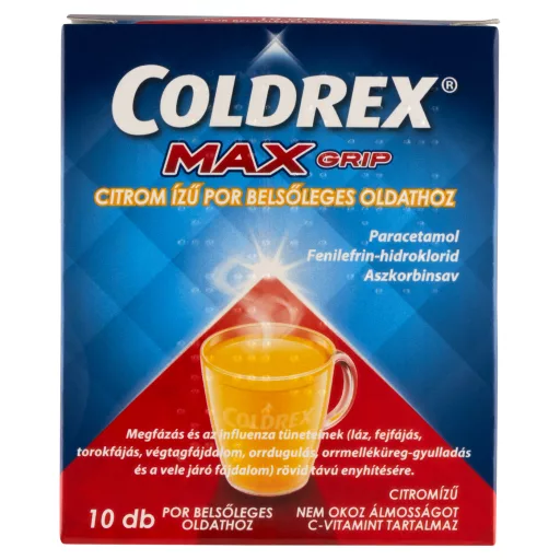 Coldrex MaxGrip citrom ízű por belsőleges oldathoz 10 db