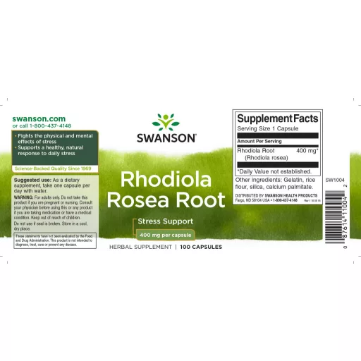 Swanson Rhodiola Rosea Root kapszula 100 db