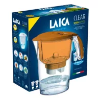   Laica Clear Line narancssárga vízszűrő kancsó mechanikus kijelzővel és 1 db bi-flux univerzális szűrőbetéttel