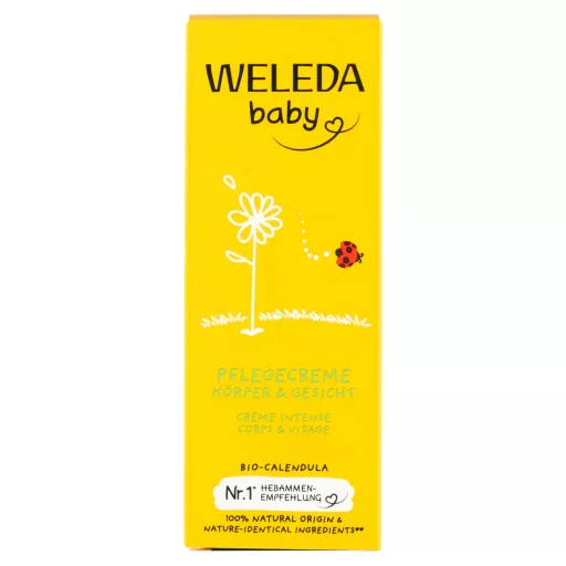 Weleda bio körömvirágos natúr babakrém arcra és testre 75 ml