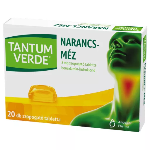 Tantum Verde narancs-méz 3 mg szopogató tabletta 20 db