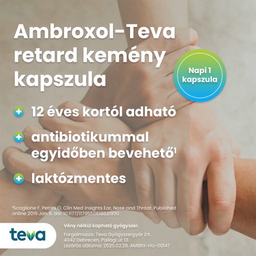 Ambroxol-Teva 75 mg retard kemény kapszula 10 db
