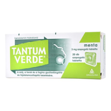 Tantum Verde Menta 3 mg szopogató tabletta buborékcsomagolásban 20 db