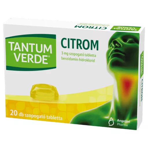Tantum Verde citrom 3 mg szopogató tabletta 20 db