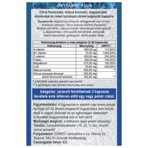 OXYTARM PLUS étrend-kiegészítő kapszula 60 db