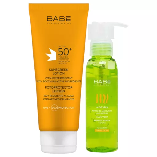 BABÉ SPF50+ Fényvédő tej 200ml + Aloe Gél 90 ml