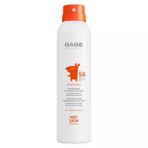BABÉ Gyermek Wet Skin áttetsző fényvédő spray SPF50 200 ml