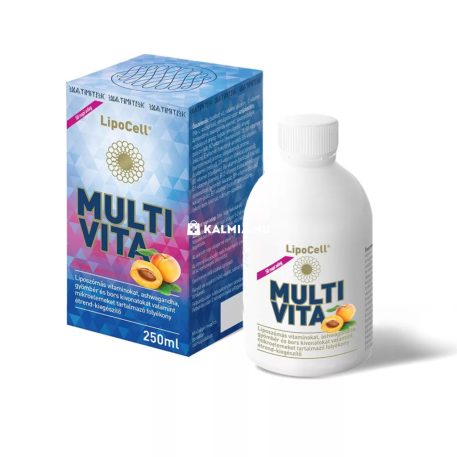 LipoCell Multivita liposzómás multivitamin sárgabarackos ízben 250 ml
