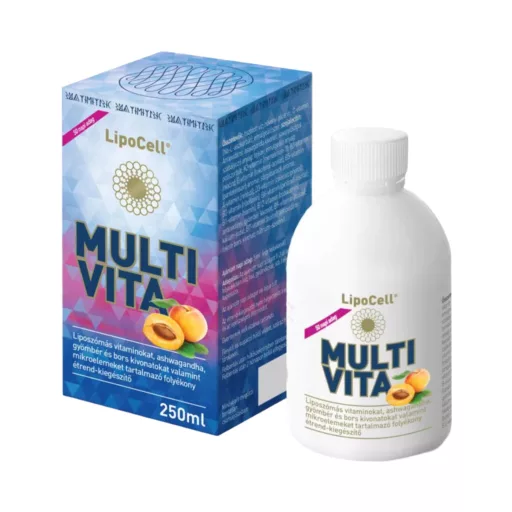 LipoCell Multivita liposzómás multivitamin sárgabarackos ízben 250 ml