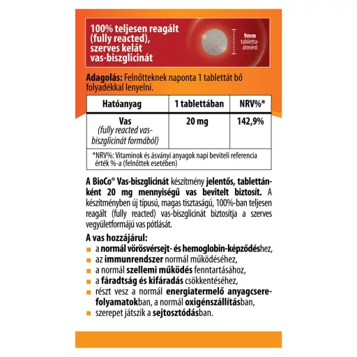 BioCo Vas-biszglicinát 20 mg tabletta 60 db