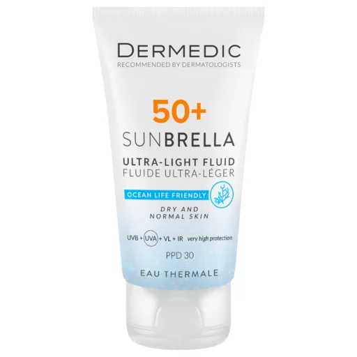 Dermedic Sunbrella fényvédő SPF50+ fluid száraz és normál bőrre 40ml