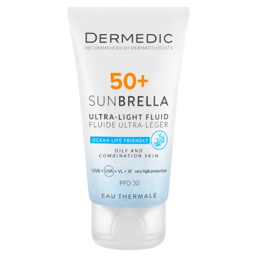 Dermedic Sunbrella fényvédő SPF50+ fluid zsíros és kombinált bőrre 40 ml