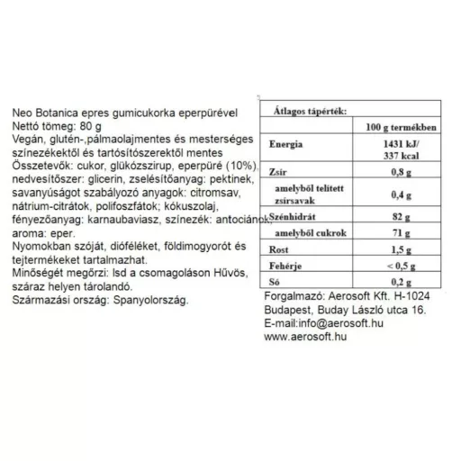 Neobotanica Gluténmentes eperízű zselécukor 80 g