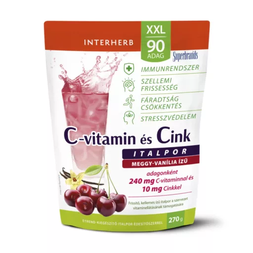 Interherb XXL C-vitamin+Cink italpor - meggy-vanília 270 g 90 adag