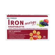 Dr. Theiss Iron Energy rágótabletta alma-szőlő 30 db
