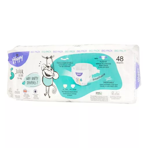 Bella Baby Happy junior extra 6-os pelenka 15+ kg 48 db