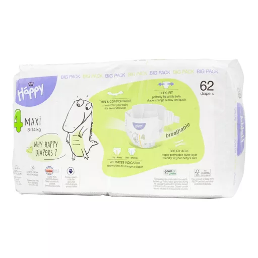 Bella Baby Happy Maxi pelenka 8-14 kg 62 db