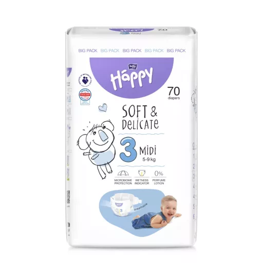 Bella Baby Happy Midi pelenka 5-9 kg 70 db