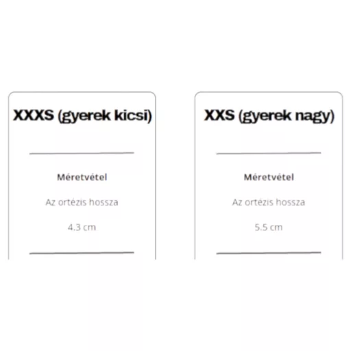 Chrisofix basic ujjsín kicsi gyerek XXXS